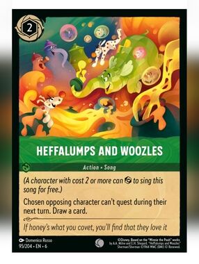 Heffalumps And Woozles 🔥 Winne The Pooh 🔥 Disney Lorcana Trading Card TCG